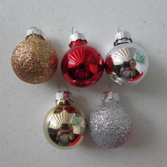 Ashland Macrame Green Christmas Tree With 20 Mini Glitter Glass Ornaments NWT - Picture 8 of 14